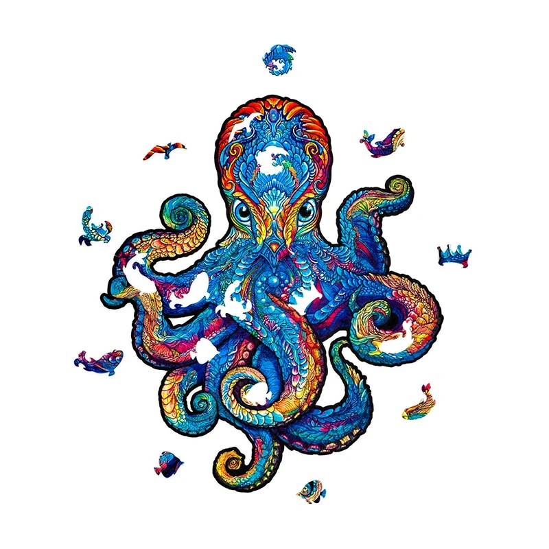 UNIDRAGON - Magnetic Octopus (28 x 33 cm - Größe M) Holzpuzzle --/bilder/big/9191110_M_1.jpg