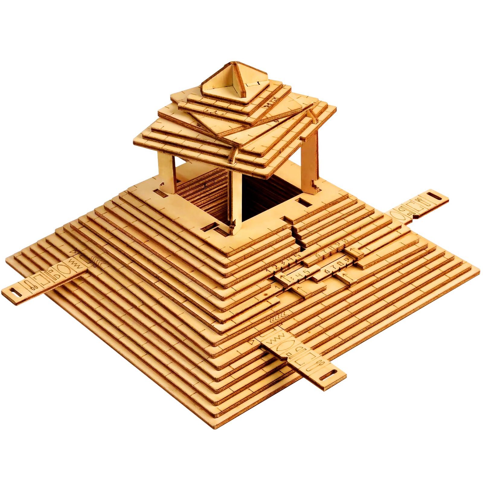 ESCAPE WELT - Quest Pyramid (19 x 19 x 10 cm) Holzpuzzle - Rätselbox 