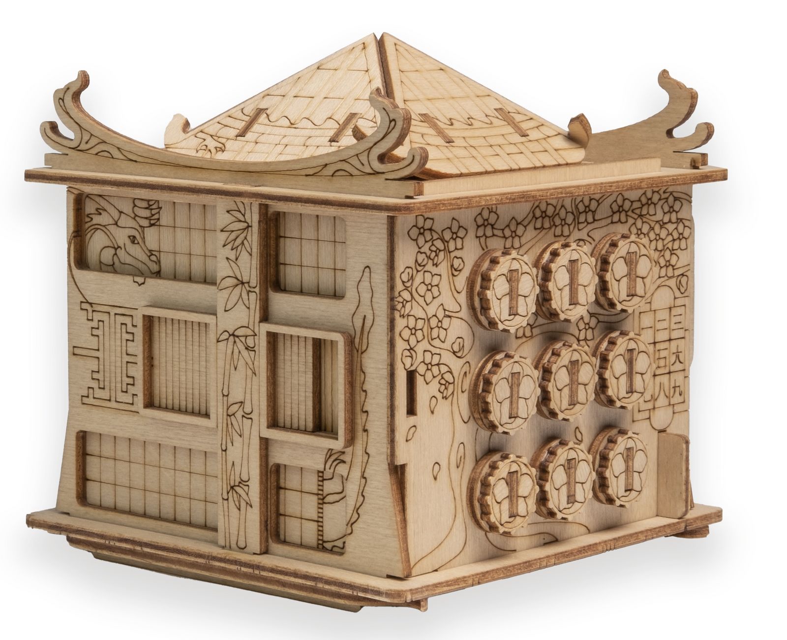 ESCAPE WELT - House of the Dragon Box (12 x 13 x 12 cm) Holzpuzzle - Rätselbox