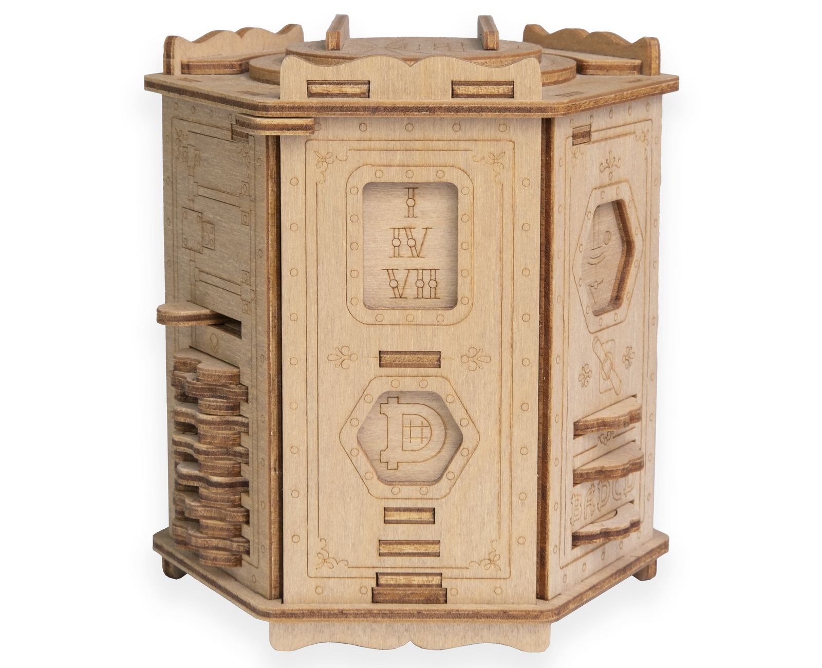 ESCAPE WELT - Fort Knox Pro Box (12 x 10 x 11.5 cm) Holzpuzzle - Rätselbox