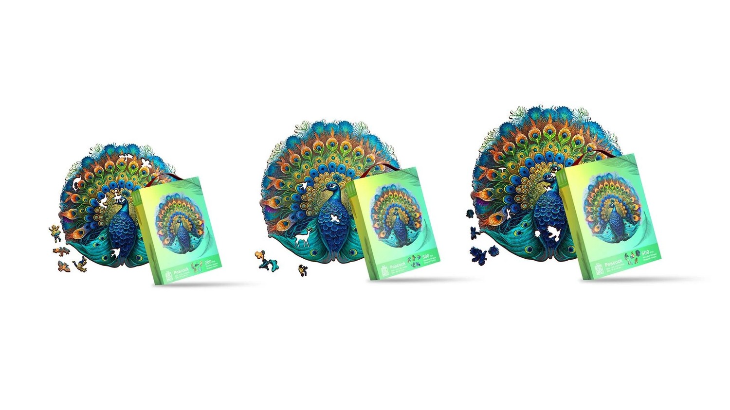 ESCAPE WELT - Pfau (28.5 x 28.5 cm - Größe S) Holzpuzzle - 200 Teile-/bilder/big/9192045_2.jpg