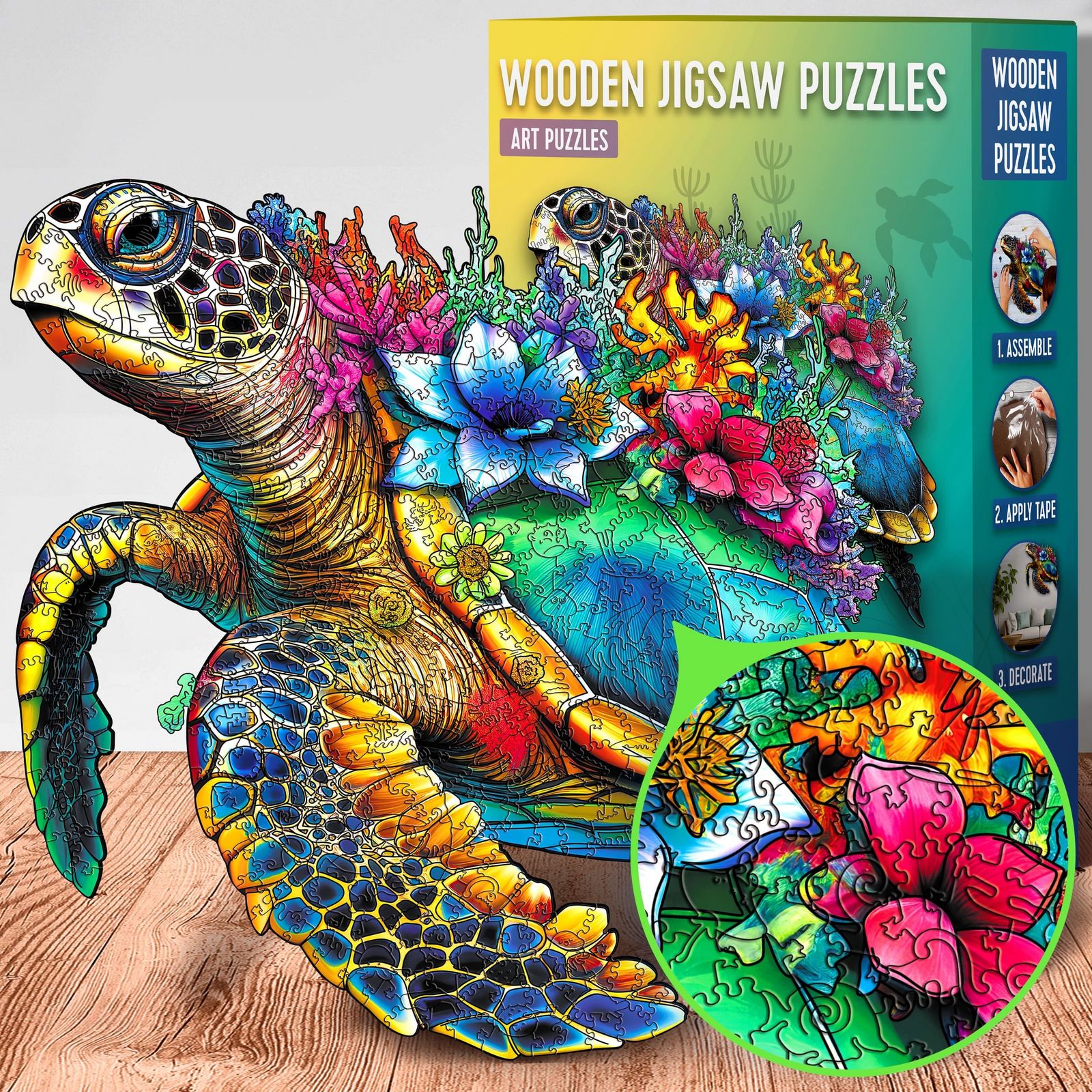 ESCAPE WELT - Schildkröte (28.5 x 28.5 cm - Größe S) Holzpuzzle --/bilder/big/9192055_9.jpg