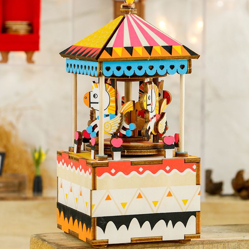 Robotime - DIY Music Box - Merry-Go-Round (DIY-Spieluhr 7.3 x 8 x-/bilder/big/AM304_03.jpg