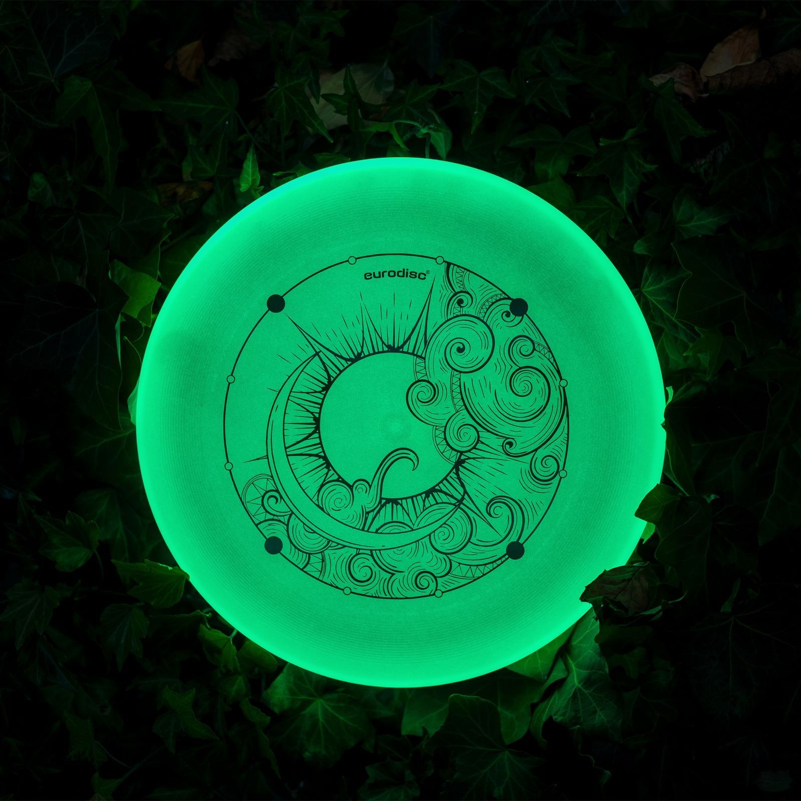 Eurodisc SUPERGlow phosphoreszierend Ø 27.5 cm 175 g grün-/bilder/big/EDO175SGGR_superglow%20green_glow%20background_2.jpg