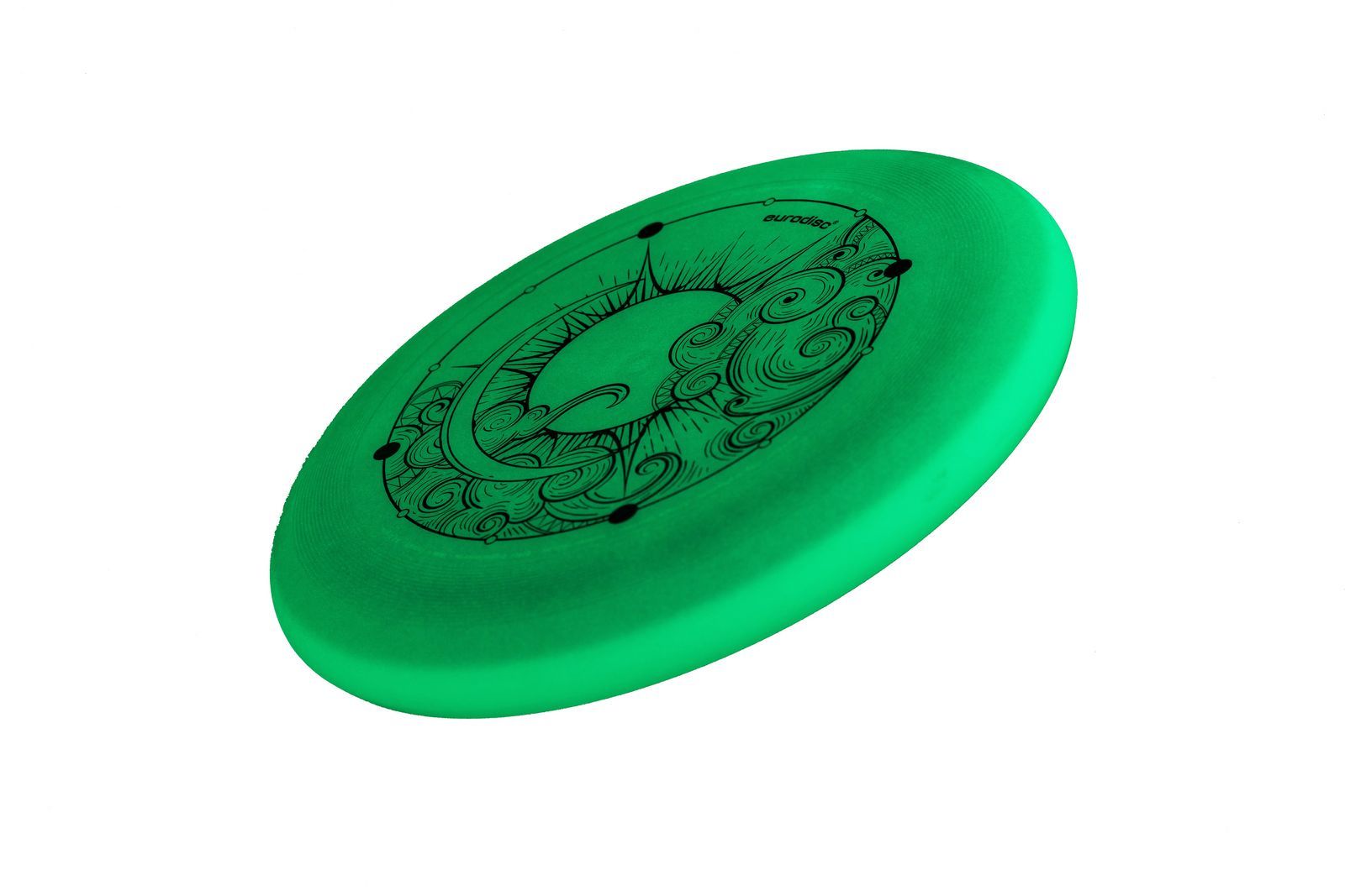 Eurodisc SUPERGlow phosphoreszierend Ø 27.5 cm 175 g grün-/bilder/big/EDO175SGGR_superglow%20green_glow%20perspective_3.jpg