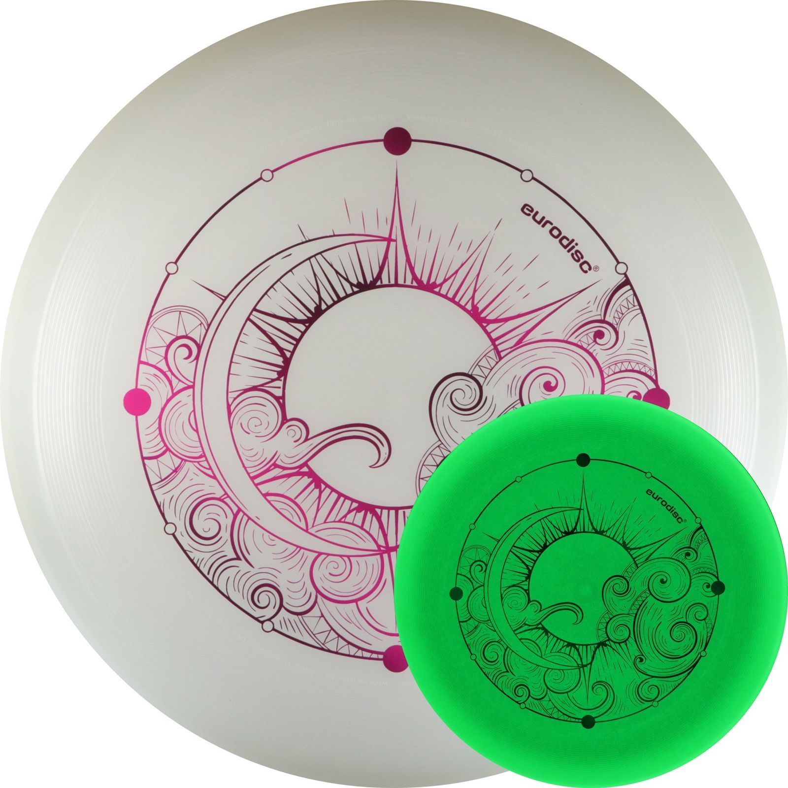 Eurodisc SUPERGlow phosphoreszierend Ø 27.5 cm 175 g violett-/bilder/big/EDO175SGVL_superglow%20violet_glow_2.jpg