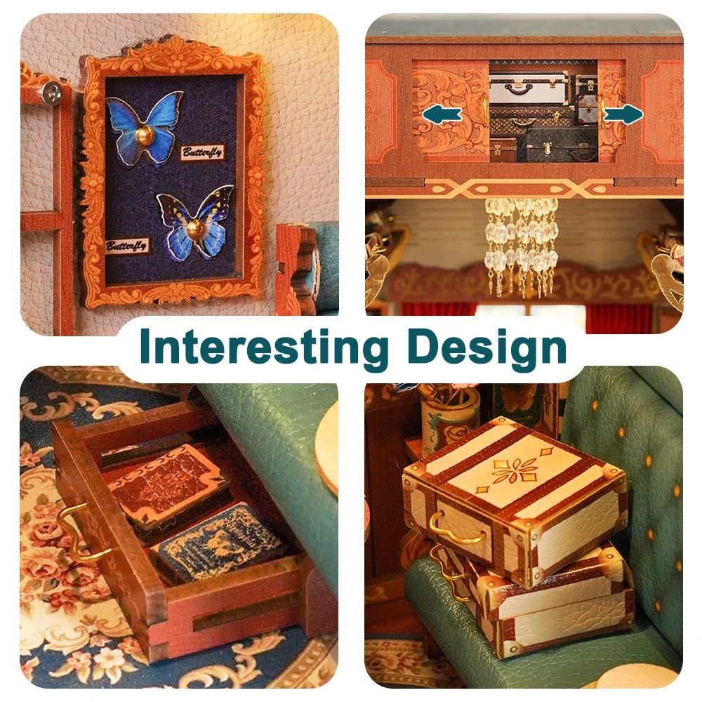 Tonecheer DIY - Zugabteil - European Travels (DIY Mechanischer Bausatz-/bilder/big/Train%20EuropeanTravels_9194039_4.jpg