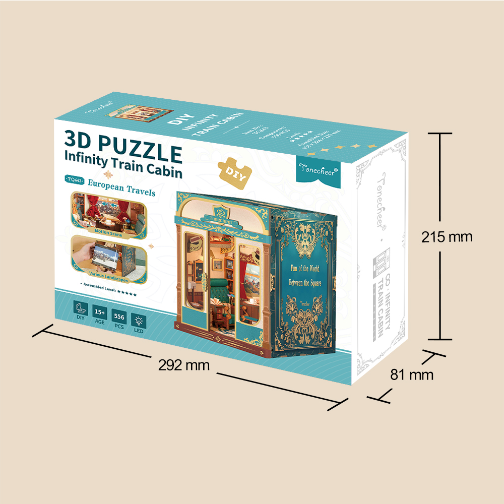 Tonecheer DIY - Zugabteil - European Travels (DIY Mechanischer Bausatz-/bilder/big/Train%20EuropeanTravels_9194039_6.jpg