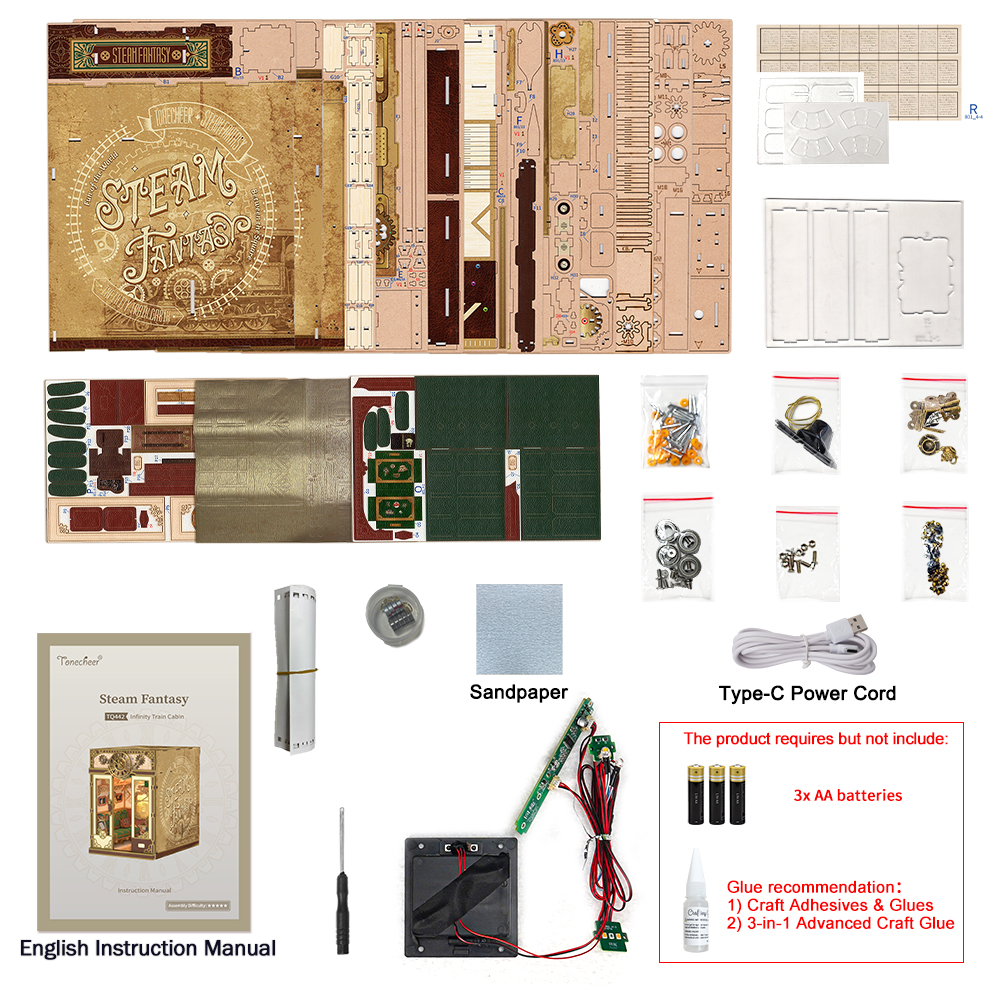 Tonecheer DIY - Zugabteil - Steam Fantasy (DIY Mechanischer Bausatz-/bilder/big/Train%20SteamFantasy_9194038_11.jpg