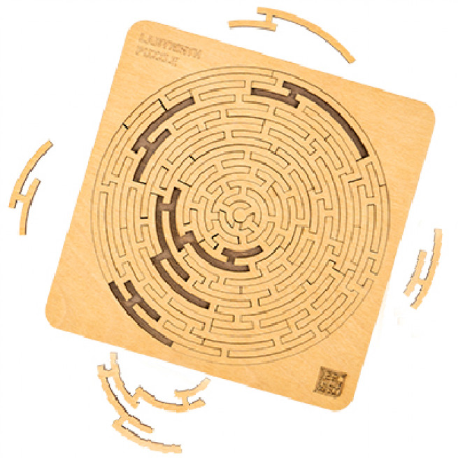 ESCAPE WELT - Labyrinth - Holz-Puzzle (20 x 20 x 0.5 cm) Holzpuzzle - Rätselbox