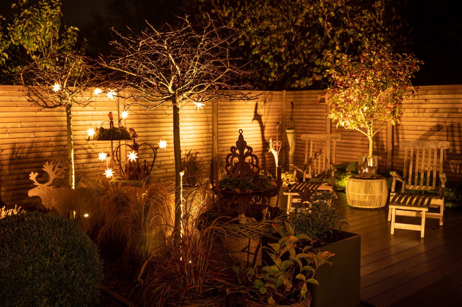 Herrnhuter Sternenkette / Lichterkette (Kurzkette) Erweiterungs-Set mit 5 Sternen Ø 8 cm Kunststoffstern - weiß LED-/bilder/big/lichterkette.jpg