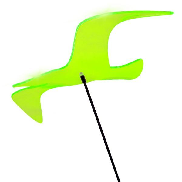 Sonnenfänger Lichtzauber - Vogel "Wing" mini 5 cm inkl. 20 cm Stab grün