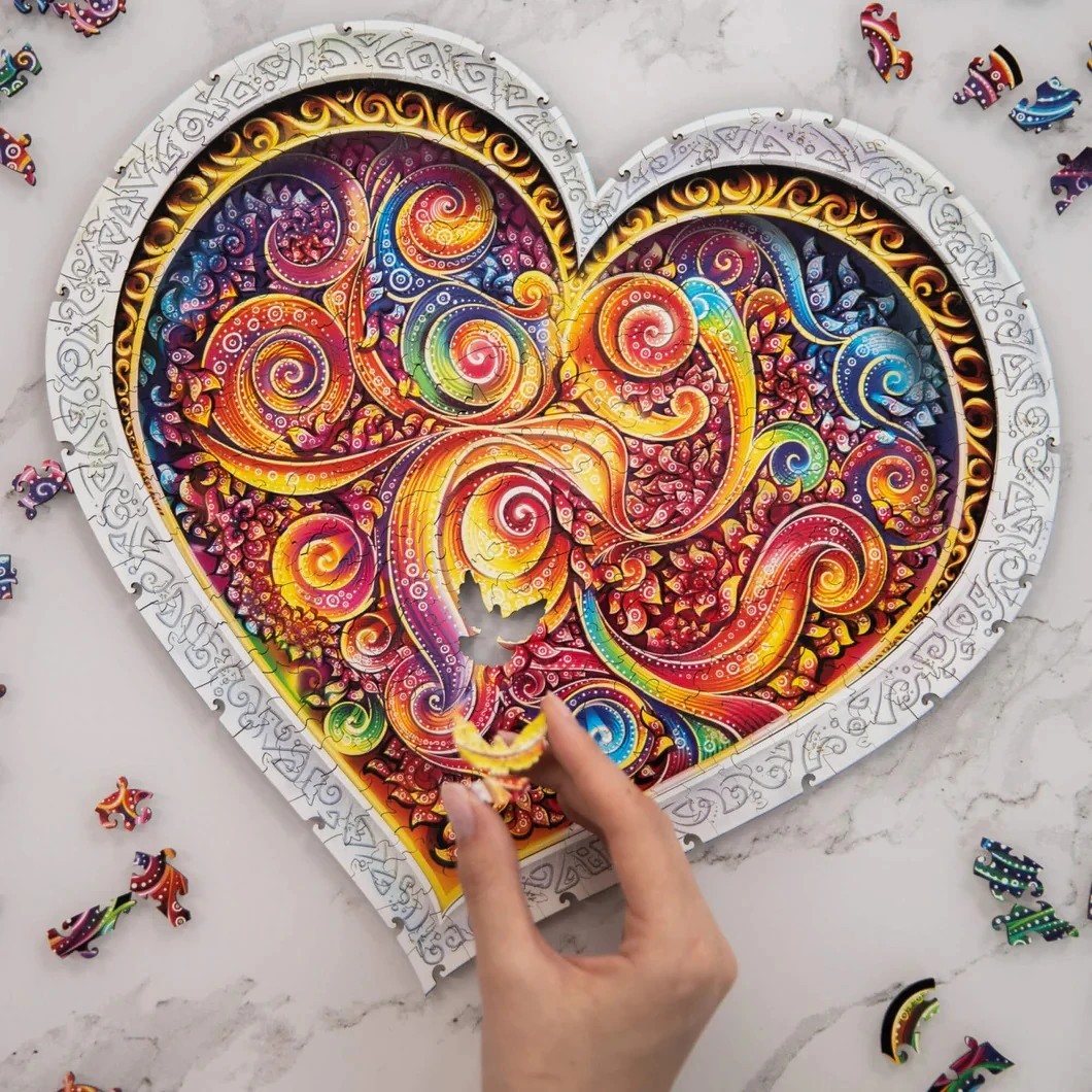 UNIDRAGON - Mandala Conscious Love (25 x 25 cm - Größe M) Holzpuzzle --/bilder/big/love_2.jpg