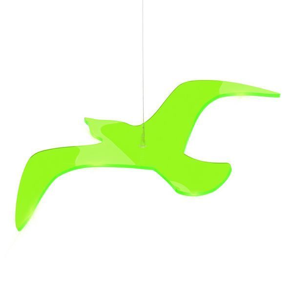 Sonnenfänger Lichtzauber - Vogel "Wing" 11 cm gebogen inkl. 30 cm Stab grün