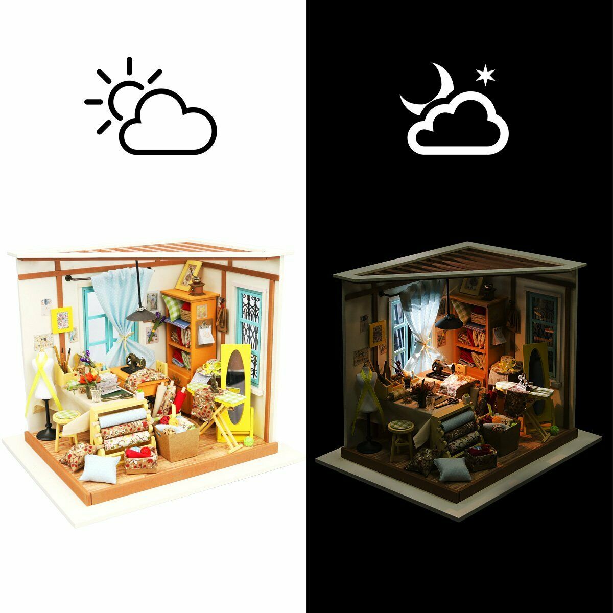 Robotime - DIY Miniaturhaus - Lisa's Tailor (DIY House - 19.5 x 18.3 x-/bilder/big/s-l1600_7.jpg