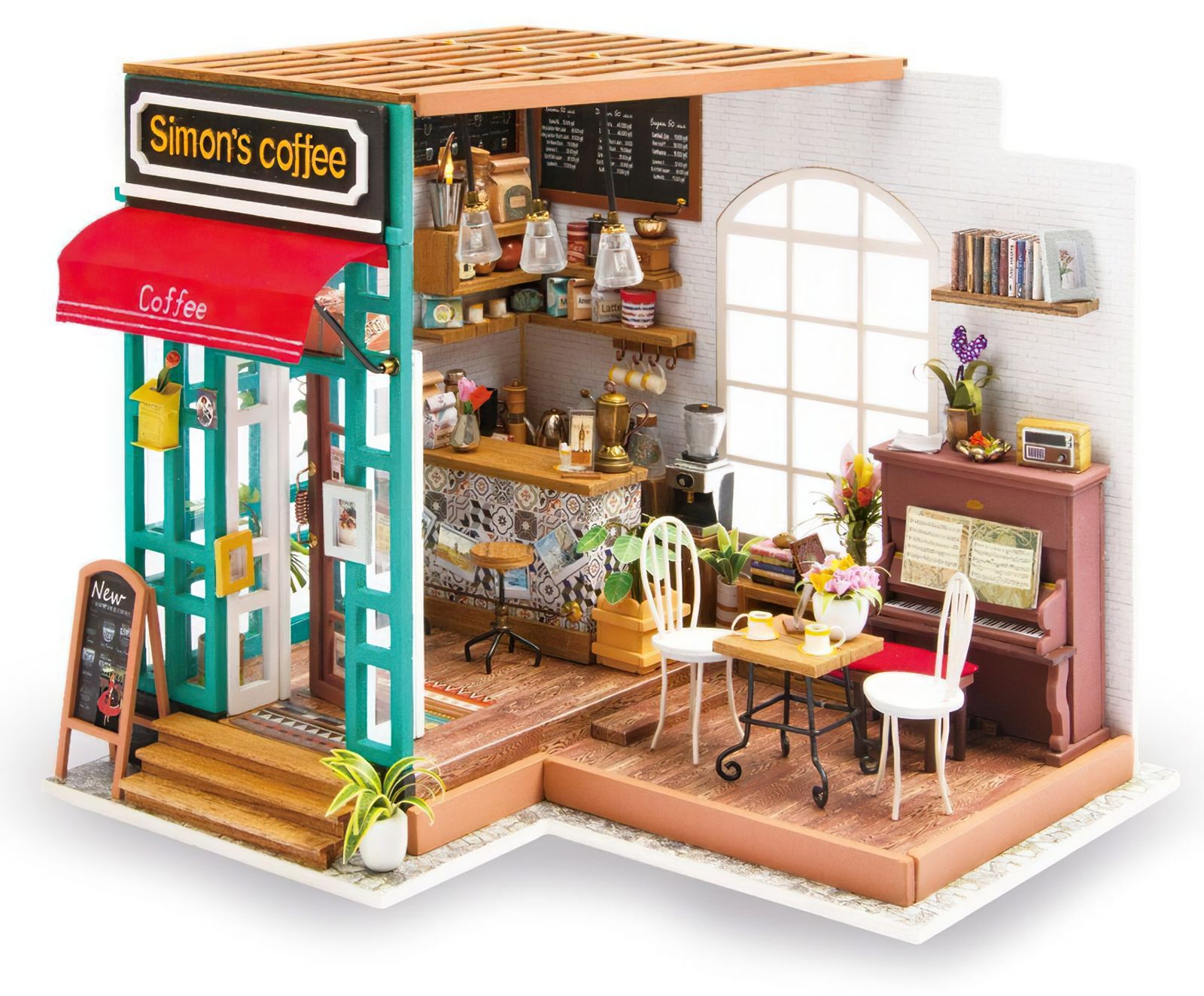 Robotime - DIY Miniaturhaus - Simon's Coffee (DIY House - 22.6 x-/bilder/big/small_DG109-1.jpg.jpg