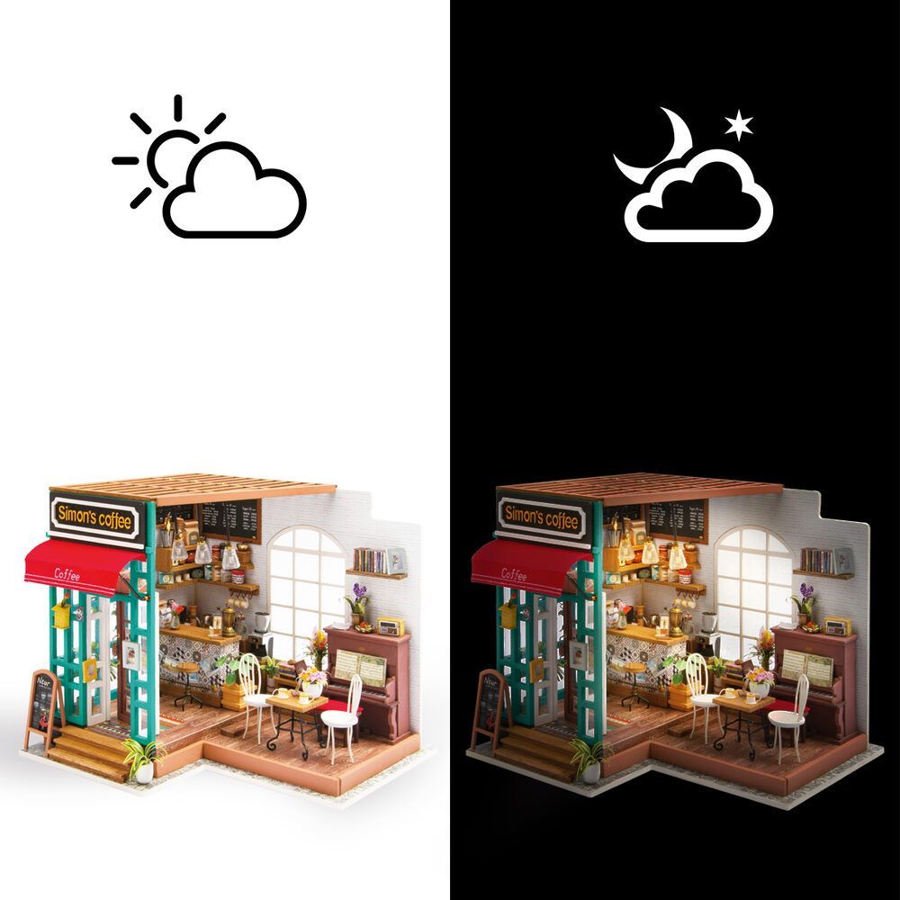Robotime - DIY Miniaturhaus - Simon's Coffee (DIY House - 22.6 x-/bilder/big/small_DG109-2.jpg.jpg