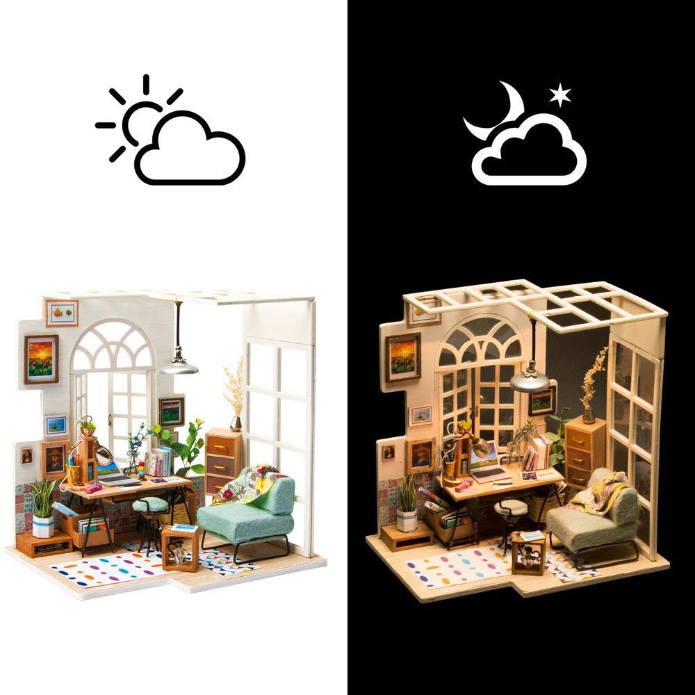 Robotime - DIY Miniaturhaus - SOHO Time (DIY House - 17.6 x 13.7 x-/bilder/big/small_DGM01.jpg.jpg