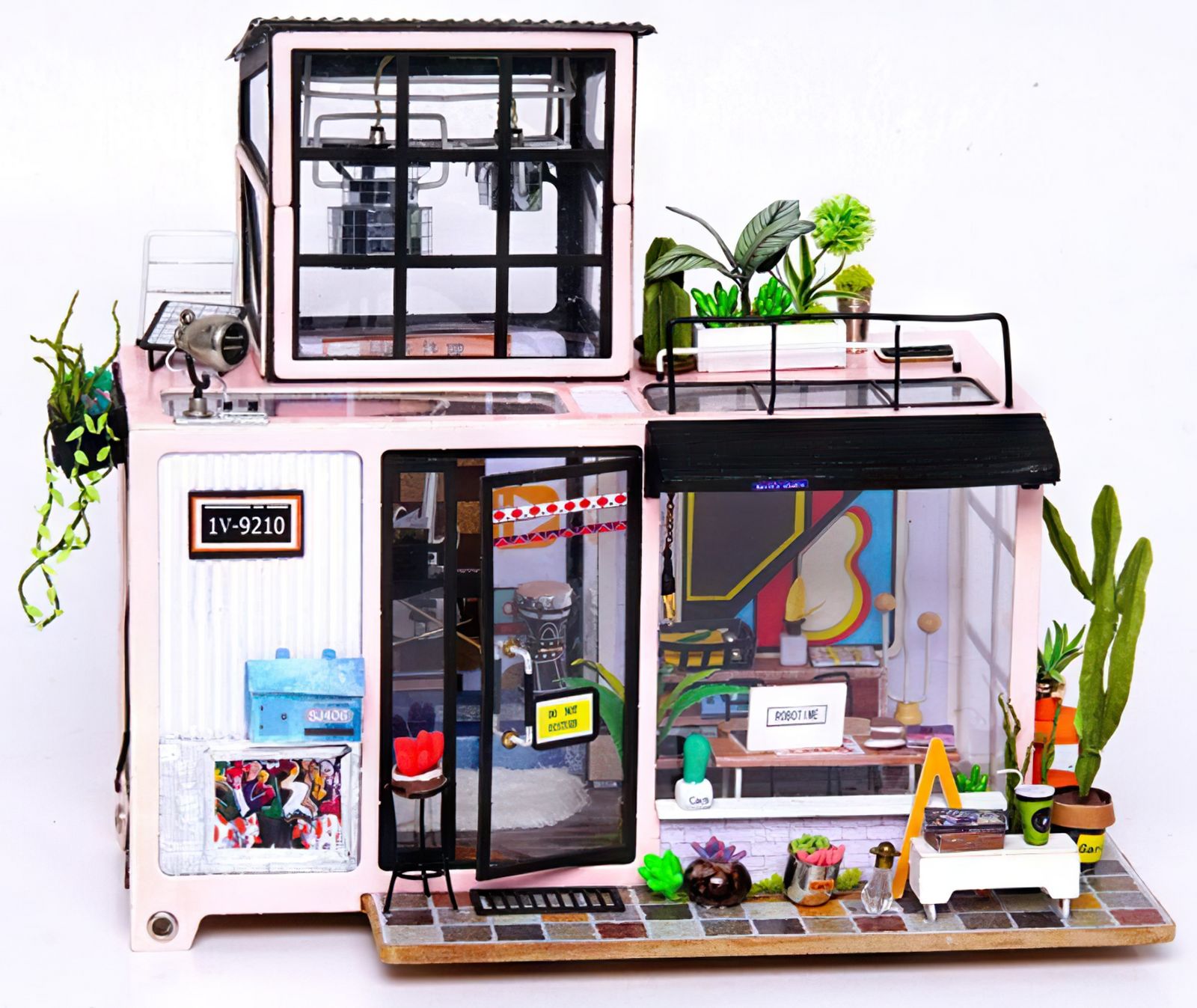 Robotime - DIY Miniaturhaus - Kevin's Studio (DIY House - 25 x 16 x 20 cm) (Holzbausatz)