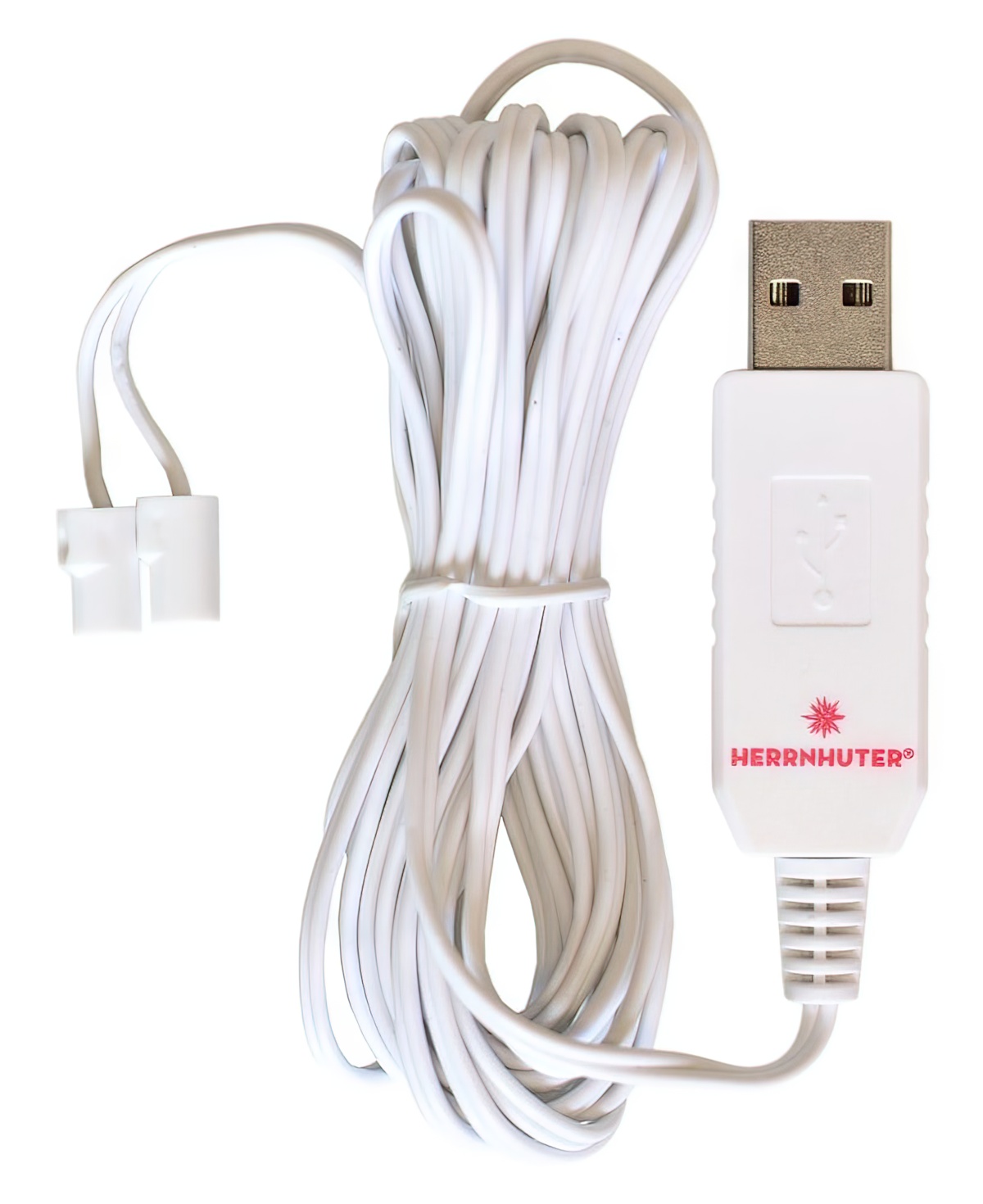 Herrnhuter Sterne USB-Adapter nur für den Innenbereich A1e A1b i1 weiß für 1 LED Stern und 1 Mini