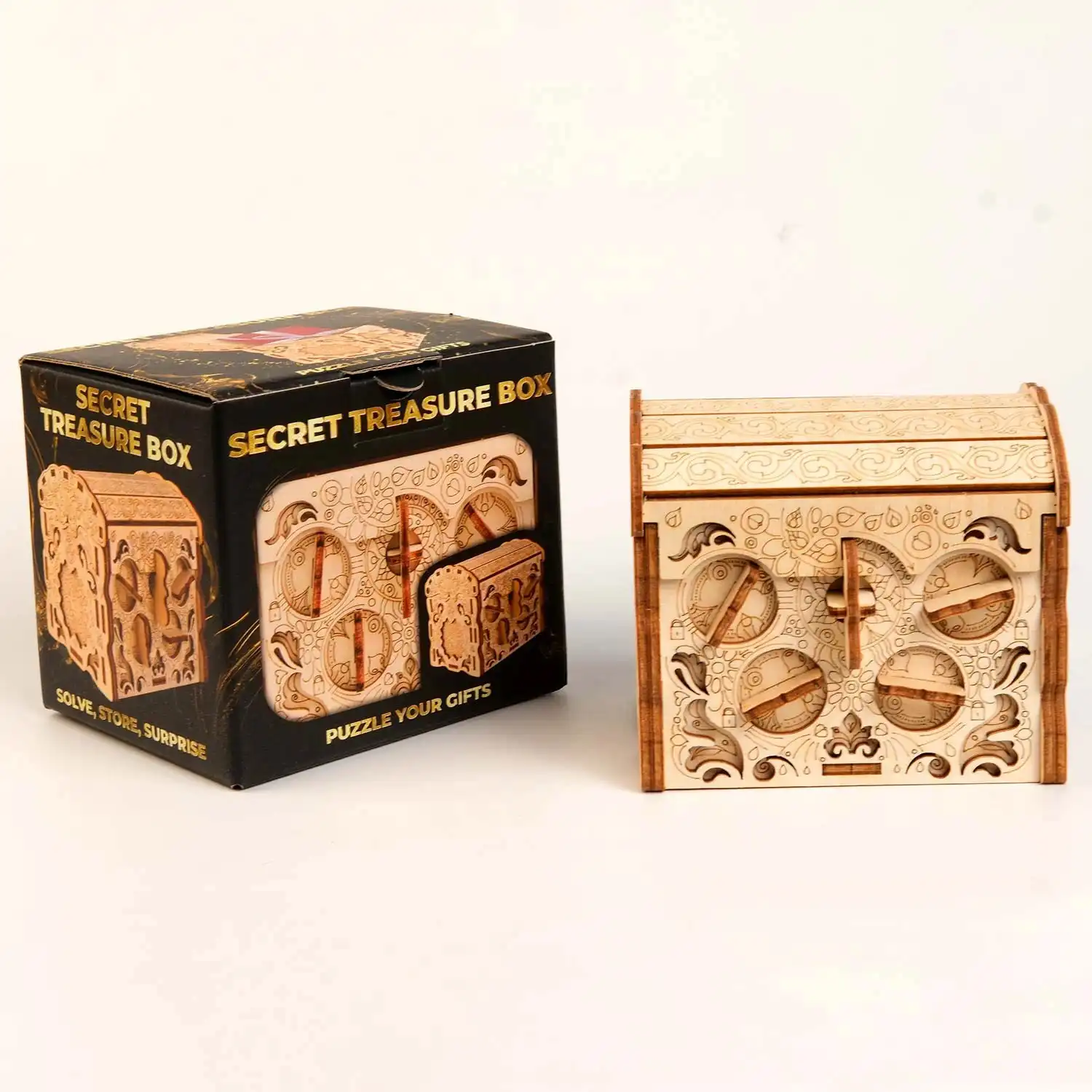 ESCAPE WELT - Secret Treasure Box - Geschenkbox (8 x 10 cm x 10 cm) Holz Box