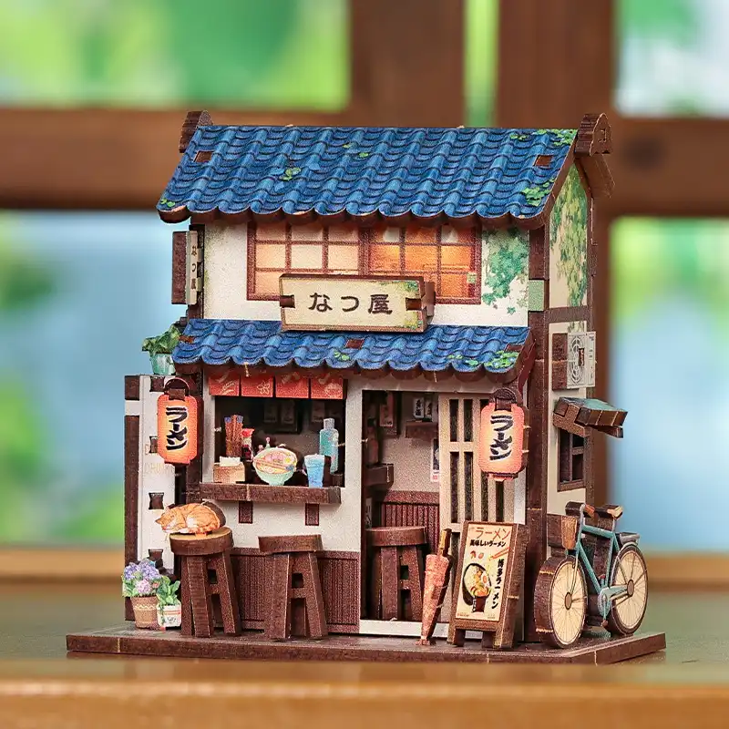 CARTARTEM - DIY - Ramen Shop Mini Book Nook - Magnet - 8.5 x 4.4 x 8.6 cm 3D Notizbuch