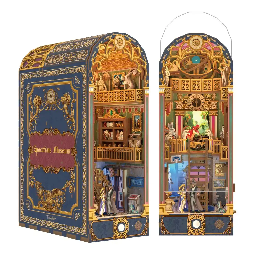 Tonecheer DIY - Spacetime Museum (DIY Bücherecken-Diorama, 10.2 x 19.3 x 26.9 cm) Book Nook-Bücherecken-Diorama (Holzbausatz)
