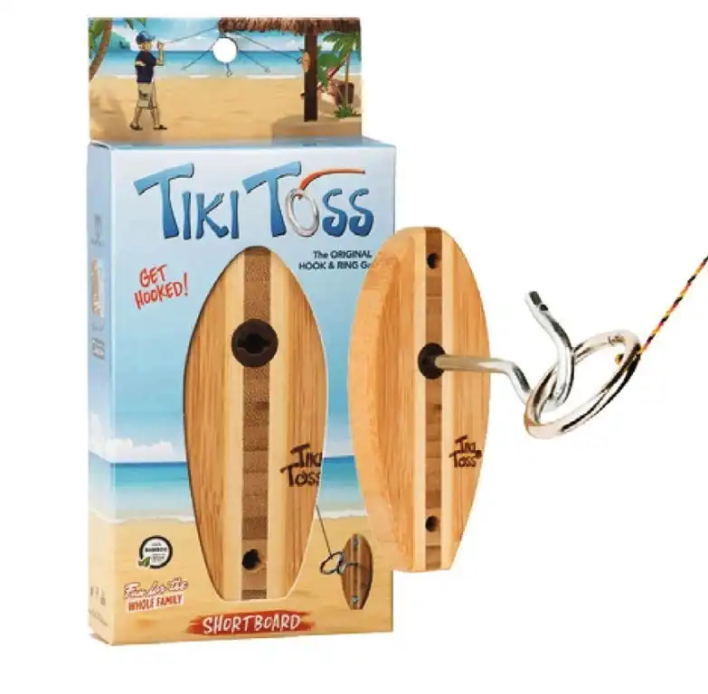 Tiki Toss MINI Surf Edition - Shortboard Haken- und Ring-Wurf-Spiel (Hook & Ring Game/Geschicklichkeitsspiel) 12.5 cm x 5.5 cm x 1.5 cm