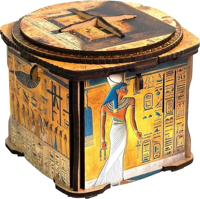ESCAPE WELT - Art Secret Lock Box - Geschenkbox (10 x 10 cm x 9 cm) Holz Box