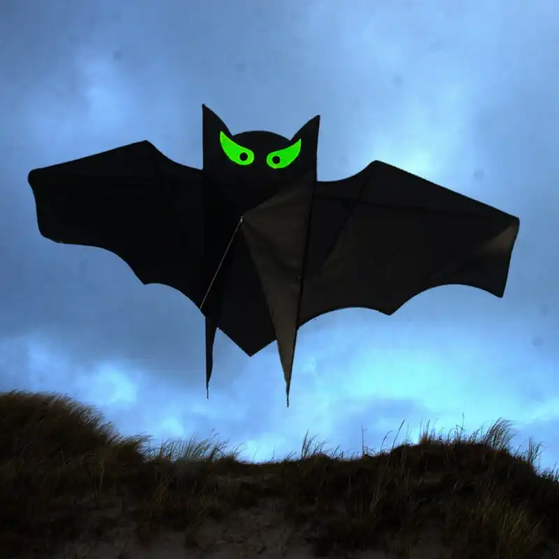 Spider Kites Fledermaus schwarz Einleiner-Drachen/Kinderdrachen (1-Leiner) rtf (flugfertig) Fledermaus 150 cm x 80 cm schwarz