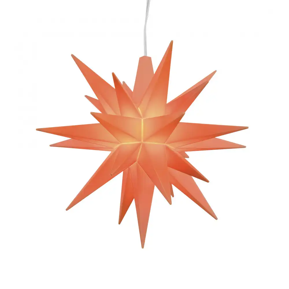 Herrnhuter Stern A1 Ø 8 cm Kunststoffstern inkl. LED - apricot - Sonderedition 2026   Wunderschöner und sehr hochwertiger Weihnachtsstern für Innen und Außen - das Original mit 25 Zacken