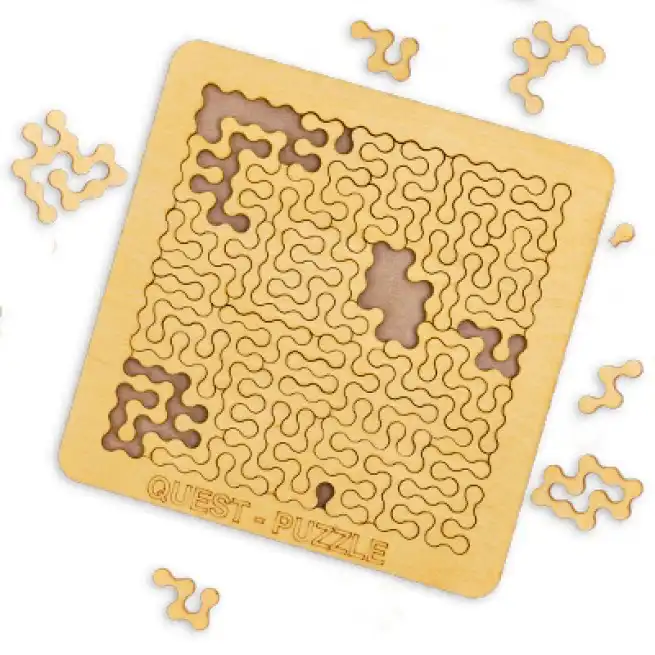 ESCAPE WELT - Quest - Holz-Puzzle (20 x 20 x 0.5 cm) Holzpuzzle - Rätselbox
