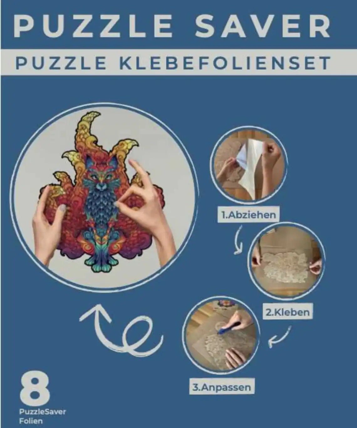UNIDRAGON - Puzzle-Klebefolienset (25 x 17.5 cm) passend für alle Puzzles