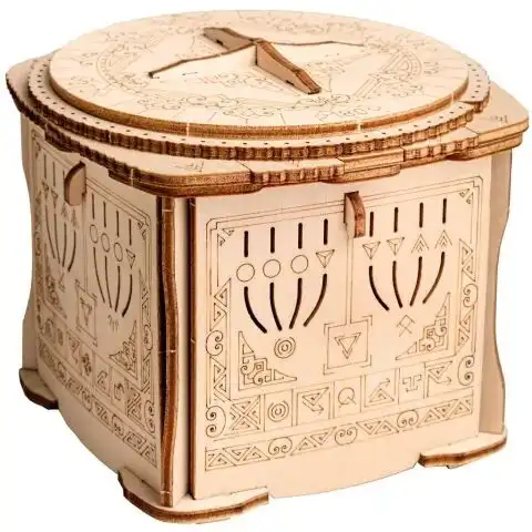 ESCAPE WELT - Secret Lock Box - Geschenkbox (10 x 10 cm x 9 cm) Holz Box