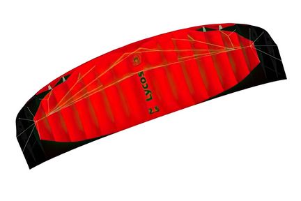 Spiderkite Lycos 2.5 PS Zweileiner-Lenkdrachen (Lenkmatte/Parafoil/2-Leiner), KITE ONLY, 250 cm x 66 cm, rot/schwarz Spiderkite Lycos 2.5 PS Zweileiner-Lenkdrachen (Lenkmatte/Parafoil/2-Leiner), KITE ONLY, 250 cm x 66 cm, rot/schwarz