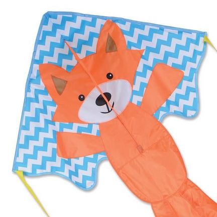 Premier Kites Delta Large Easy Flyer Kite - Einleiner-Drachen/Kinderdrachen (1-Leiner), rtf (flugfertig), Frankie Fox, 117 cm x 229 cm, blau/orange Premier Kites Delta Large Easy Flyer Kite - Einleiner-Drachen/Kinderdrachen (1-Leiner), rtf (flugfertig), Frankie Fox, 117 cm x 229 cm, blau/orange