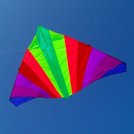 Elliot Open Keel Delta (OKD) - Einleiner-Lenkdrachen/Stabdrachen (1-Leiner), rtf (flugfertig), 180 cm x 100 cm, Cfk-Gestänge, rainbow