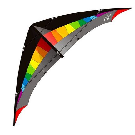Elliot Jet Stream Strong - Zweileiner-Lenkdrachen/Stabdrachen (2-Leiner), rtf (flugfertig), 285 cm x 90 cm, Cfk-Rohr 8/10 mm, rainbow/schwarz Elliot Jet Stream Strong - Zweileiner-Lenkdrachen/Stabdrachen (2-Leiner), rtf (flugfertig), 285 cm x 90 cm, Cfk-Rohr 8/10 mm, rainbow/schwarz