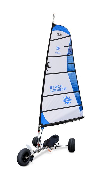 BeachCruiser Segel für Strandsegler 5.5 qm weiß/blau 