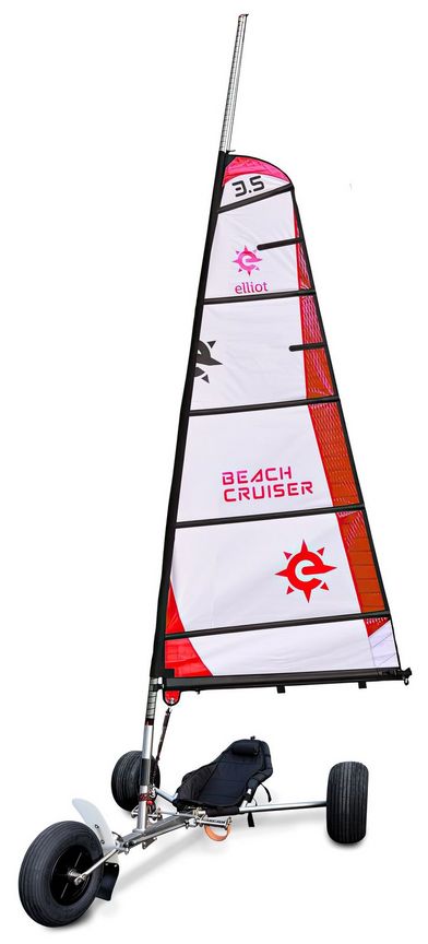 11111BeachCruiser Segel für Strandsegler 3.5 qm weiß/rot 