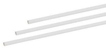 10 Stück - Gfk-Vollstab (Fiberglasstab/Glasfaserstab) 6 mm 100 cm weiß für Drachen- und Modellbau Basteln Montagen Messebau Industrie Haushalt