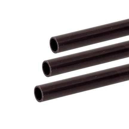 EXEL Cfk-Rohr (Kohlefaserrohr/Carbonrohr) 8 mm x 6 mm 82.5 cm schwarz für Drachen- und Modellbau Basteln Montagen Messebau Industrie Haushalt