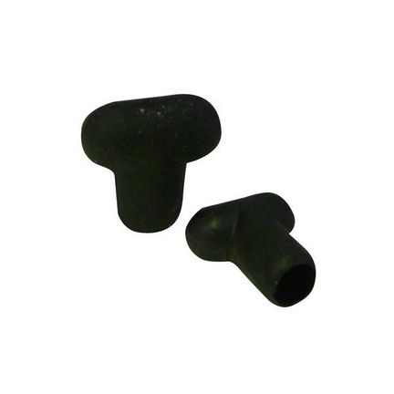 11111T-Endkappe "Ball head" weiches Gummi 12 mm (Innendurchmesser) - 10 Stück schwarz für Drachen- und Modellbau Basteln Montagen Messebau Industrie