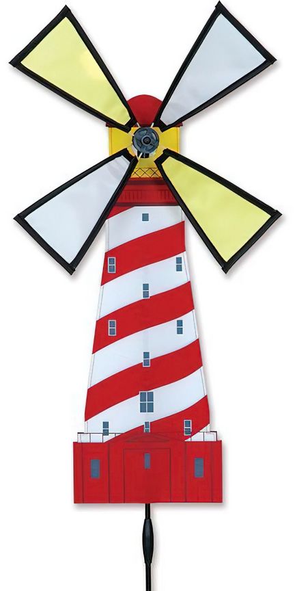 Windspiel stehend - Leuchtturm Ø 30 cm 53 cm x 30 cm rot/weiß 
