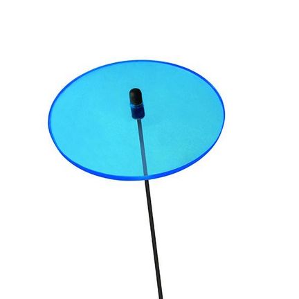 Sonnenfänger Lichtzauber - Scheibe klein 10 cm inkl. 30 cm Stab blau 