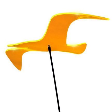 11111Sonnenfänger Lichtzauber - Vogel "Wing" mini 5 cm inkl. 20 cm Stab orange