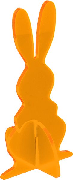 11111Sonnenfänger Lichtzauber - 3D-Hase Magic 30 cm stehend orange 