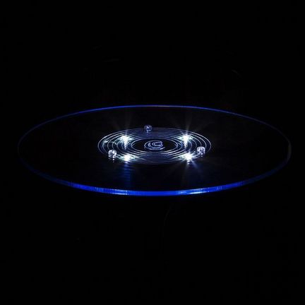 Sonnenfänger LED "Solardisc" Scheibe Magic 25 cm blau inkl. 1.50 m Stab (2 x gemufft)