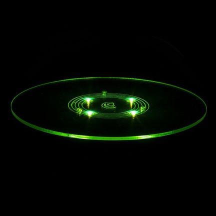 Sonnenfänger LED "Solardisc" Scheibe Magic 25 cm grün inkl. 1.50 m Stab (2 x gemufft)