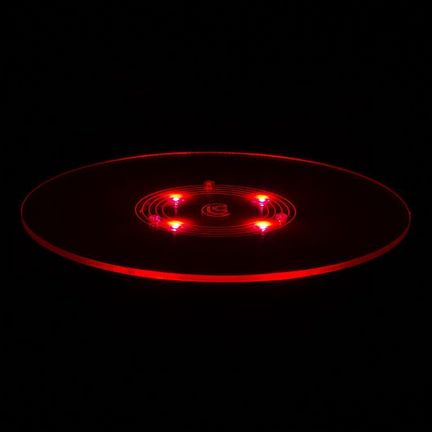 11111Sonnenfänger LED "Solardisc" Scheibe Magic 25 cm rot inkl. 1.50 m Stab (2 x gemufft)
